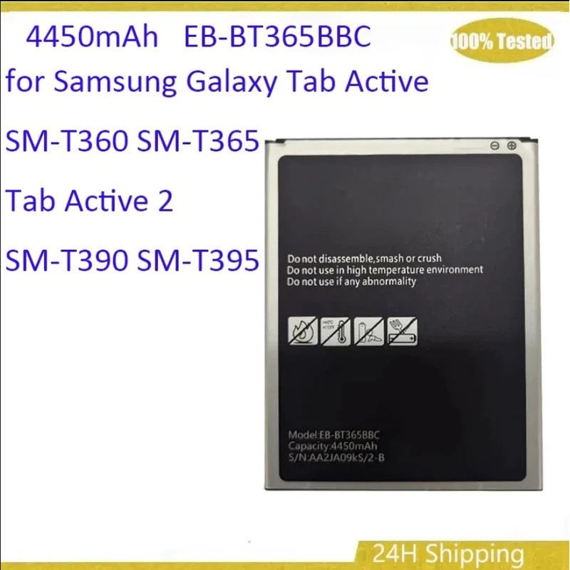 ใหม่ 4450mAh แบตเตอรี่ EB-BT365BBC EB-BT365BBE สําหรับ Samsung Galaxy Tab Active 2 SM-T360 SM-T365 S