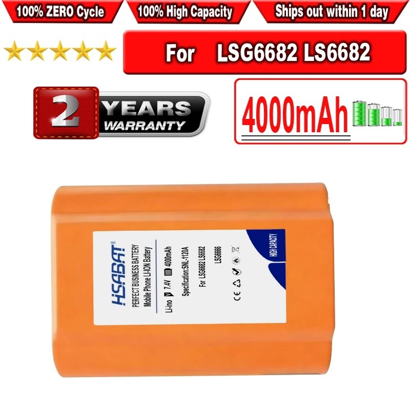 HSABAT แบตเตอรี่ 4000mAh สําหรับ LSG6666 LSG6682 LS6682 LSG6652 LS6652 LSG665SP LSC6651 LAISAI