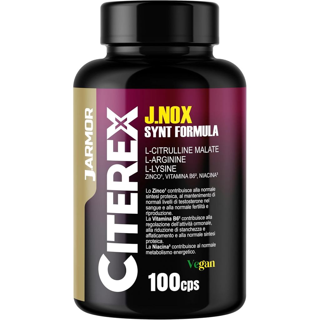 Citerex Booster Pre Workout 100 Kapseln | มัสค์แลส | L Arginin, Catrullin, Lysin, Zink, วิตามิน B3 B