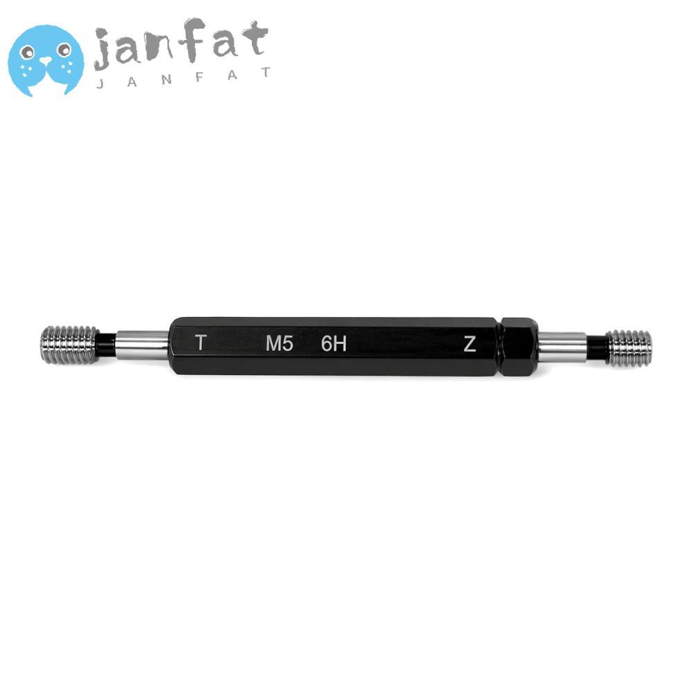 JANFAT วัดเกลียวปลายคู่, 6H Tolerance M5x0.8 เครื่องวัดปลั๊กเกลียว, วัสดุเหล็กทนทานสีดําเมตริกเครื่อ