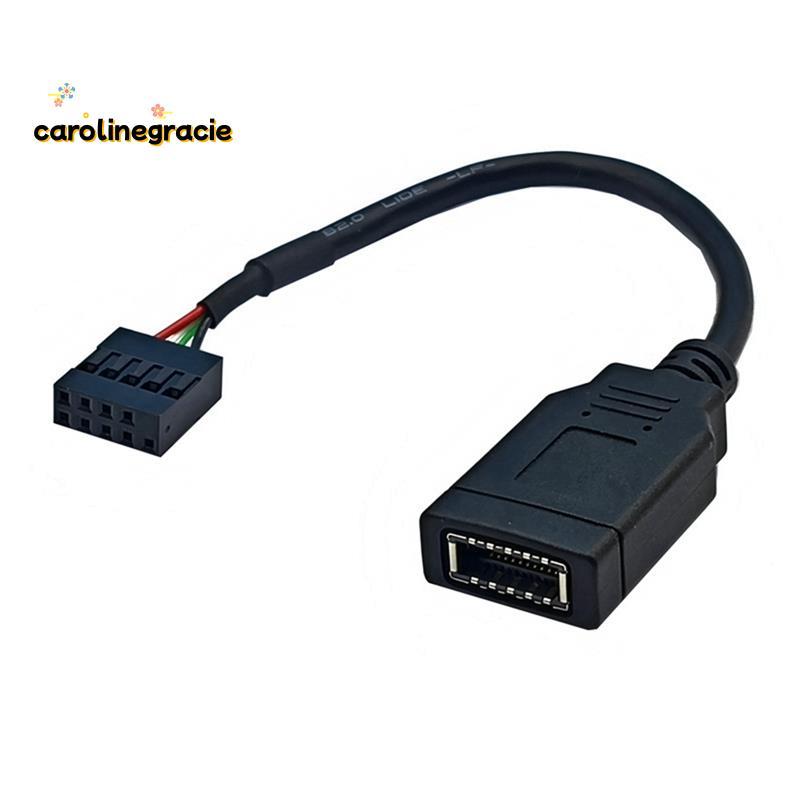 USB 9PIN to TYPE-E อะแดปเตอร์สาย USB 9PIN to TYPE-E สาย แผงด้านหน้าอะแดปเตอร์สาย USB 9PIN to TYPE-E 
