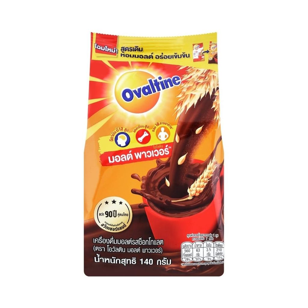โอวัลติน ผงมอลต์ช็อกโกแลต Ovaltine Choc Malt 140g.