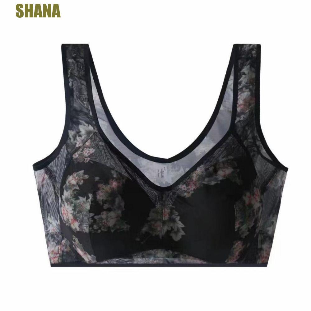 SHANA Lace ชุดชั้นในสตรี, Plus Size Buttonless Summer Bra, Size Vest Style M-3XL Widen Band ชุดชั้นใ