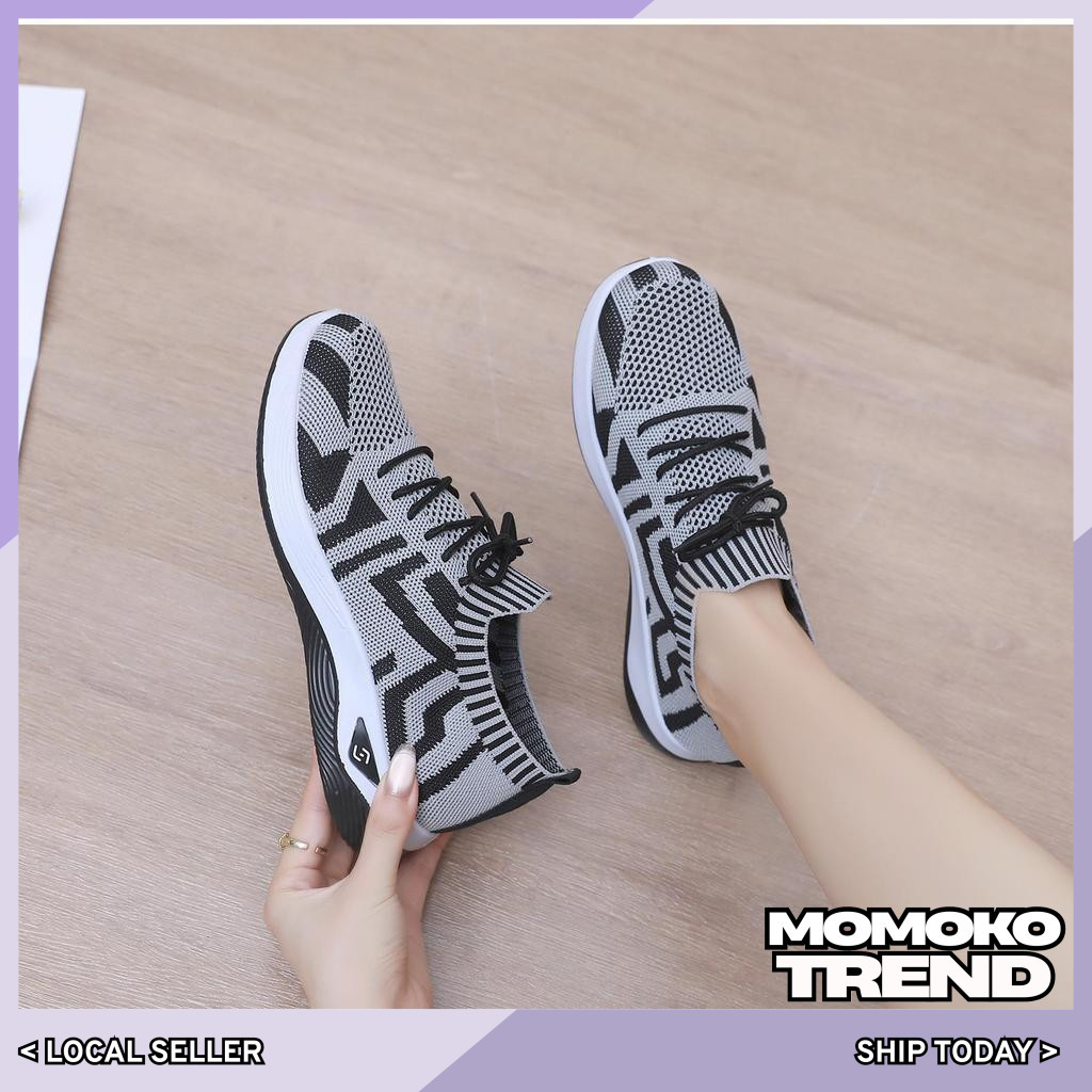MOMOKO TREND YF12 รองเท้าผ้าใบสําหรับผู้หญิงรองเท้าพื้นหนาคุณภาพสูงสําหรับผู้หญิง