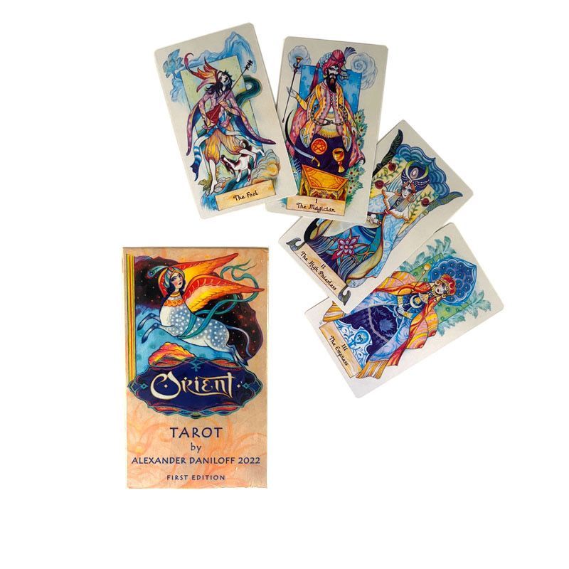 12X7 ซม.Danirov Orient Tarot ภาษาอังกฤษเกมกระดานการ์ดเกม Orient Tarot Orient Tarot