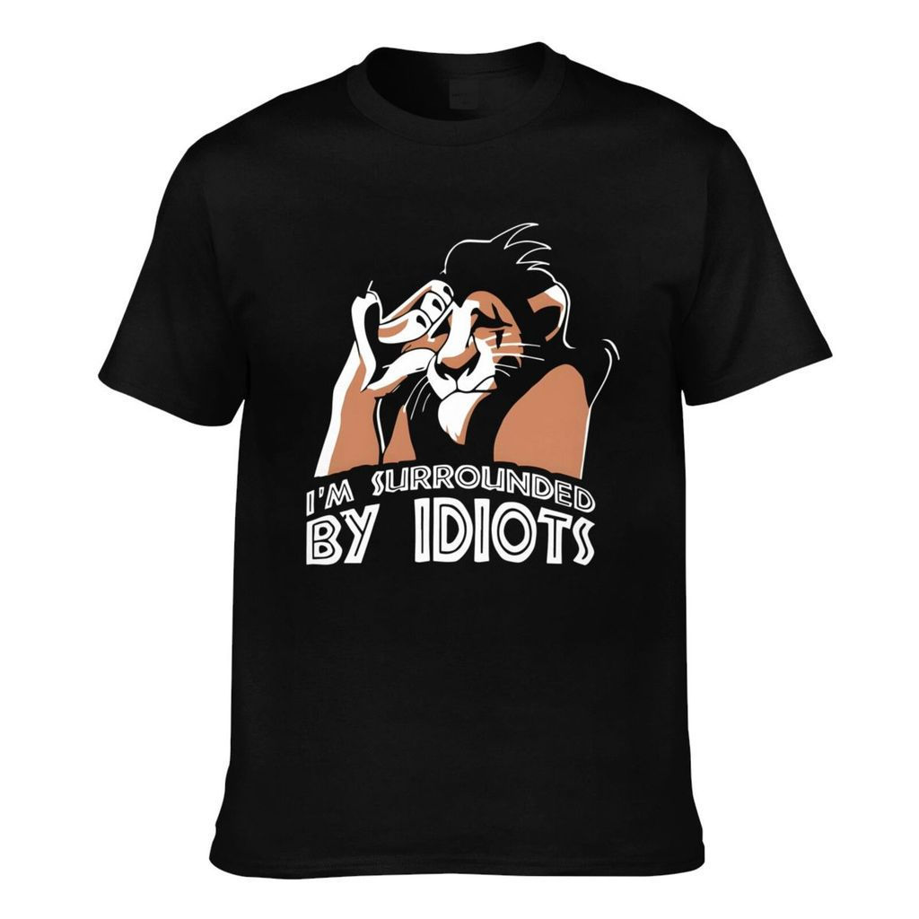 2026年新款纯棉เสื้อยืดการพิมพ์ที่กําหนดเอง IM ล้อมรอบด้วย Idiots Mens Tee XS-3XL