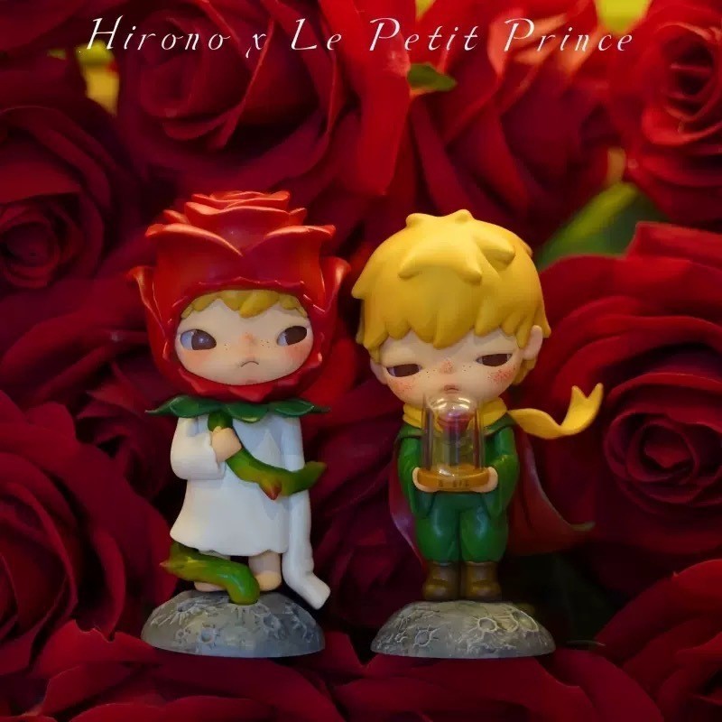 P0PMART Hirono Little Prince Rose Co-Branded Figure Mystery Box อินเทรนด์เล่นตกแต่งของขวัญ