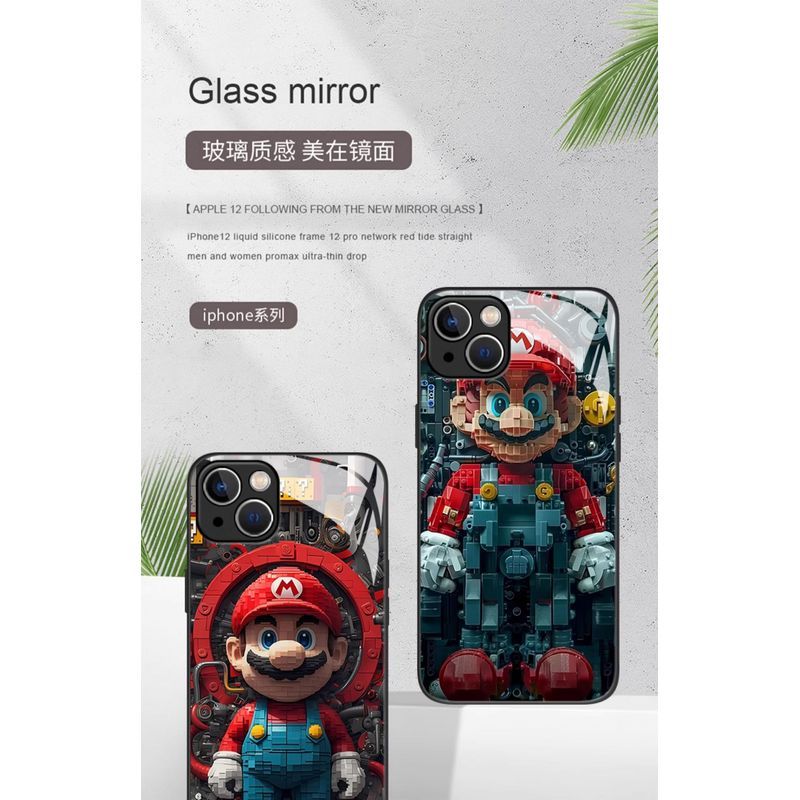เคสโทรศัพท์สไตล์ใหม่ Building Block Mario เหมาะสําหรับ Apple 15 เคสโทรศัพท์ Iphone14pro Super Mario 