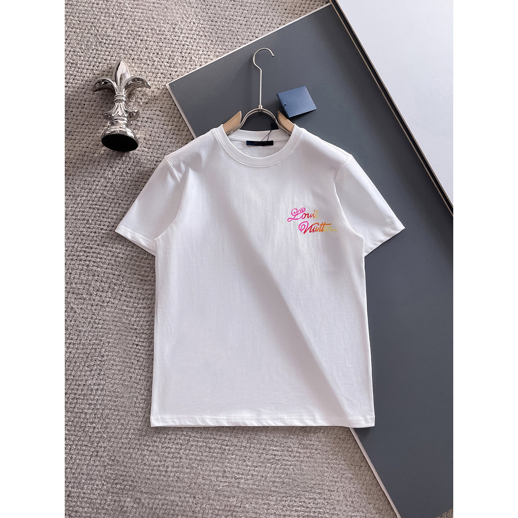 Louis Vuitton Louis Vuitton LV2026 Classic Round Neck Short-Sleeved T-Shirt Men Women Style Sports S