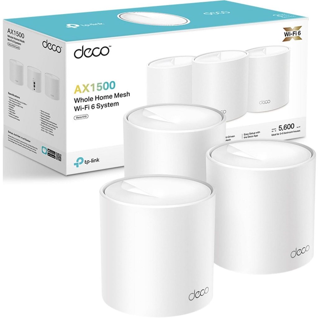 เราเตอร์ TP-Link Deco X Series WiFi6 AX5400 ตาข่ายความเร็วสูงสําหรับอพาร์ทเมนต์เครือข่ายขนาดใหญ่และอ