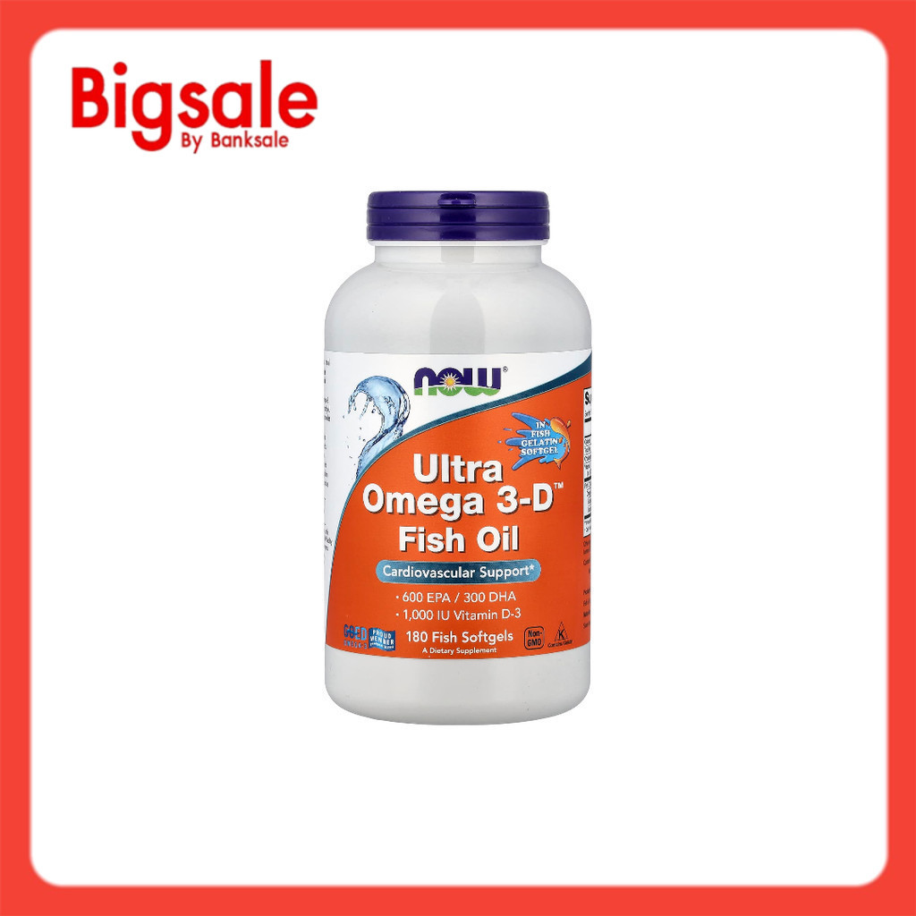 NOW Foods, Ultra Omega 3-D™ Fish Oil, 180 Fish Softgels