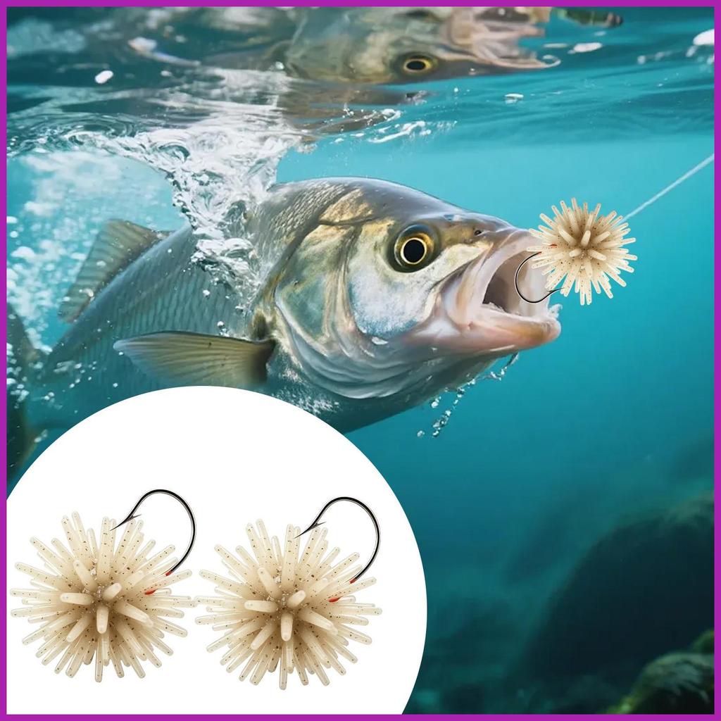 Urchin Bass กลางแจ้ง Angling Tackle SwimSimulation Sea Urchin สําหรับเบสปลาเทราท์ Crapie ปลาดุก Wall