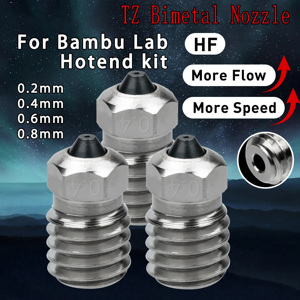 For Bambulab Bimetal Nozzle Hotend kit hardened steel nozzles Copper Plating V2V3 Hotend 3D Printer 