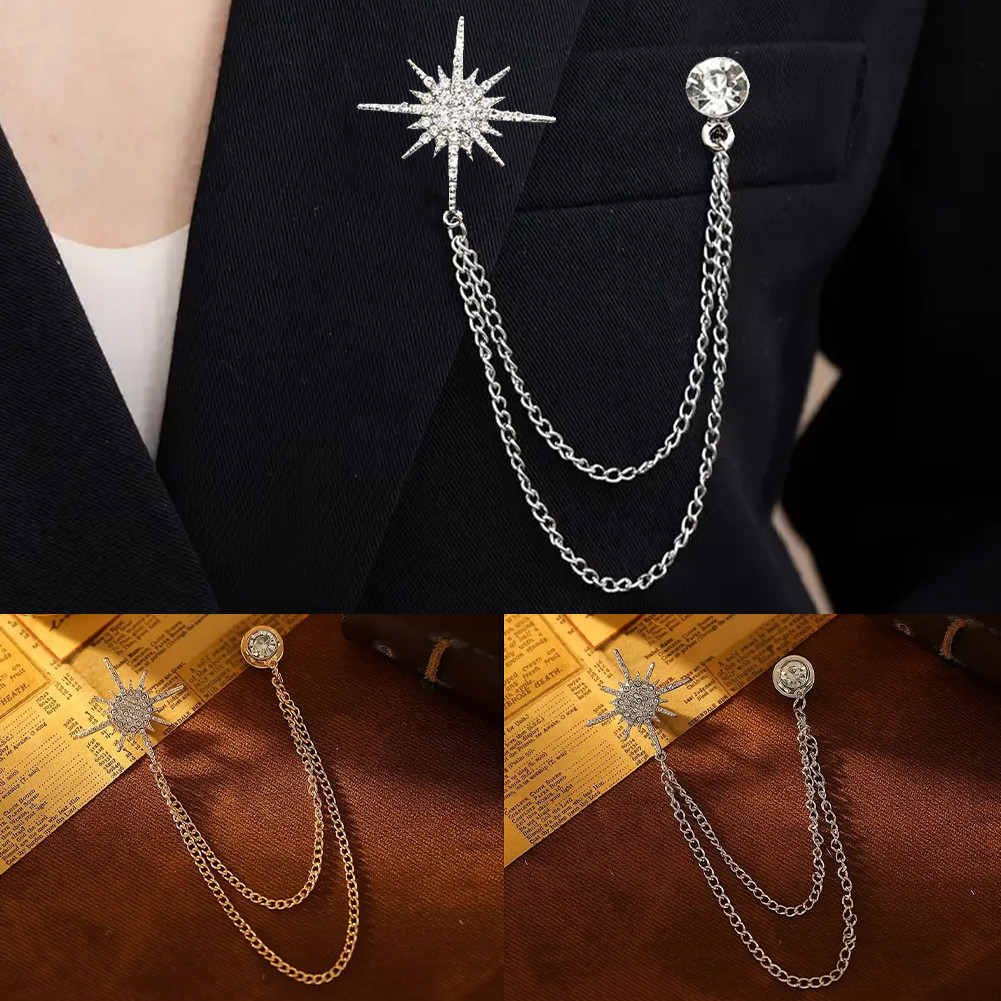 ชิ้นเข็มกลัด,อารมณ์โลหะพู่เข็มกลัดคริสตัล,ทนทาน Vintage Crown เครื่องประดับสําหรับผู้หญิงชุดบุรุษเสื้อสูทชุด