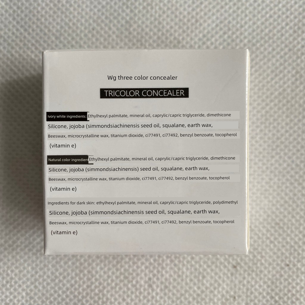 คอนซีลเลอร์ concealer TWG Clear คอนซีลเลอร์สามสีปกปิดจุดด่างดําสิวหมองคล้ํา Tough ครีมรองพื้นคอนซีลเ