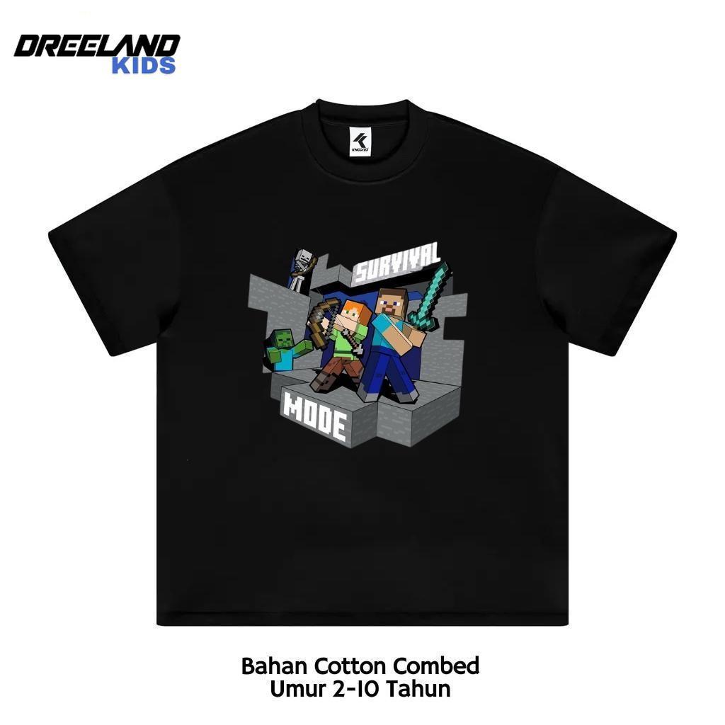 Dreeland Kids T-shirts Kids Clothes Minecraft Survival Fashion / Minecraft Kids T-shirts for Boys an