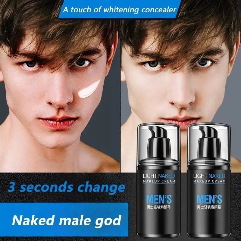 50g Mans Lazy Natural BB ครีมบํารุงผิวหน้าคอนซีลเลอร์ให้ความชุ่มชื้นบํารุงแต่งหน้า Foundation Face C