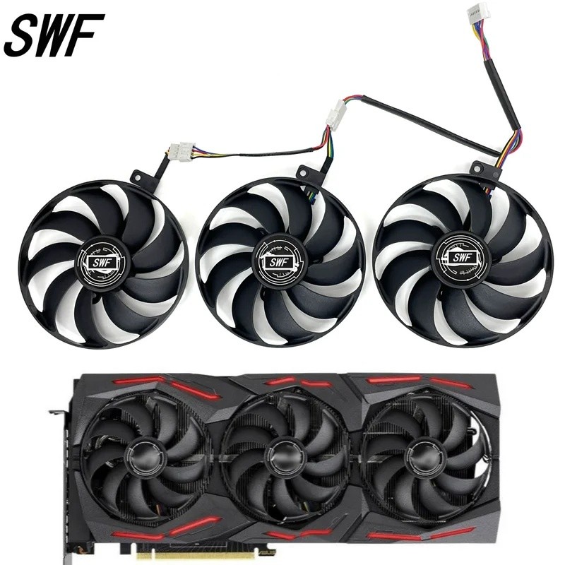 *FDC10H12S9-C T129215SU 7Pin GPU การ์ดพัดลมระบายความร้อนสําหรับ ASUS ROG STRIX-GeForce RTX 2070 2080