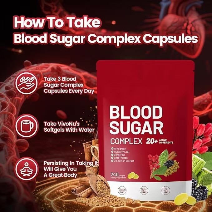 [คลังสินค้าพร้อม] Blood Sugar Balance Soft Capsules น้ําตาลในเลือด Complex Complex Balance Capsules 