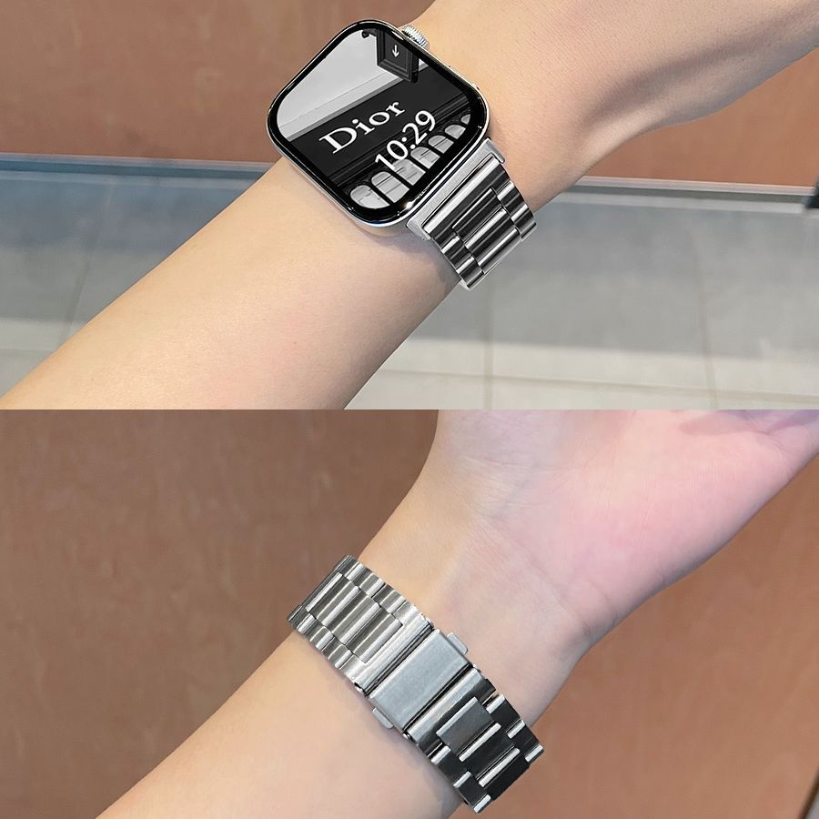 เหมาะสําหรับ Huawei GT6/GT5/GT4 สายนาฬิกาโลหะ GT6pro สามลูกปัดสายเหล็กแข็ง watch6 48 มม.