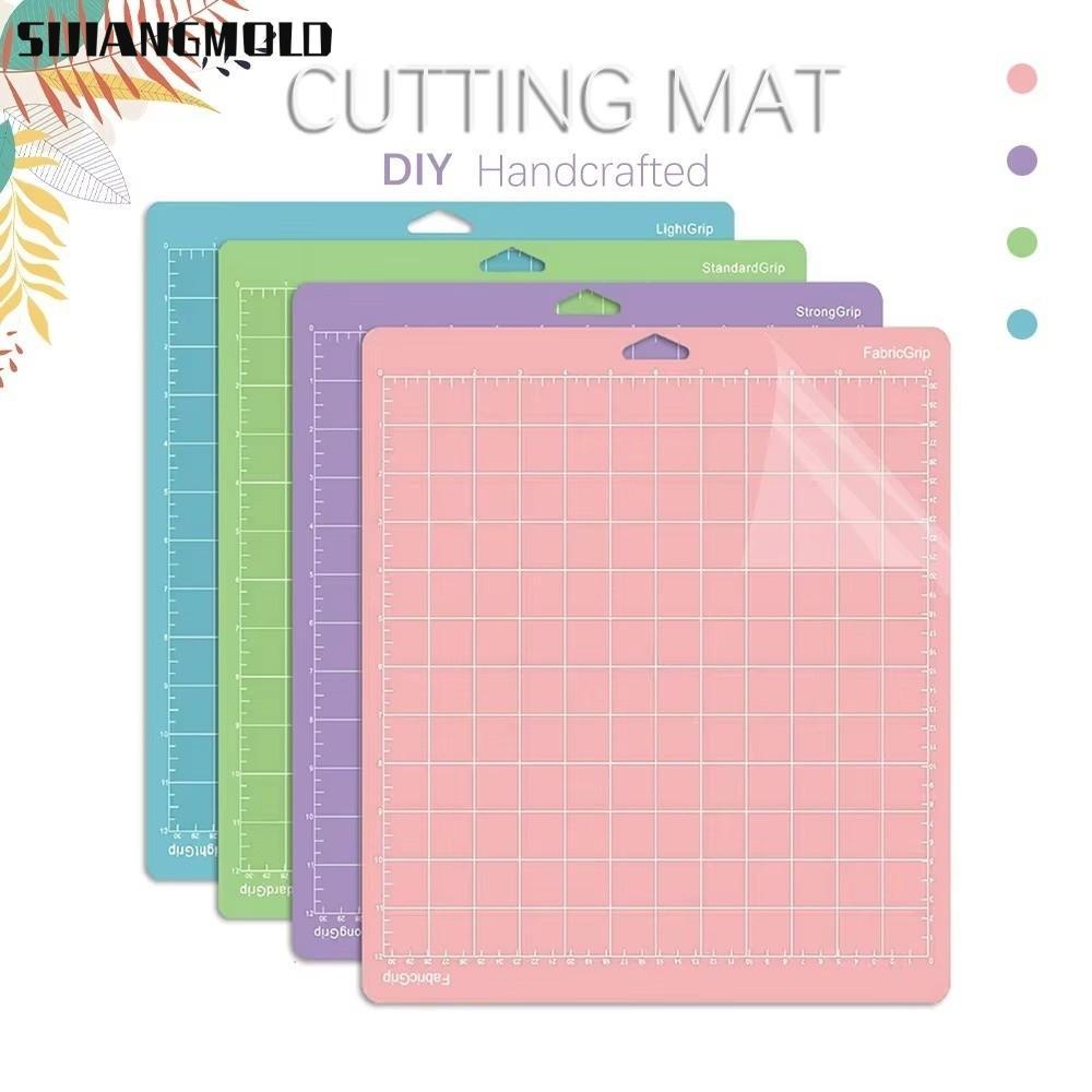 SIJIANGMOLD แผ่นรองตัด, แผ่นรองตัดกาว PVC, กันลื่นแบบพกพา Cameo Silhouette การ์ดหนา Cricut Mat สําหร