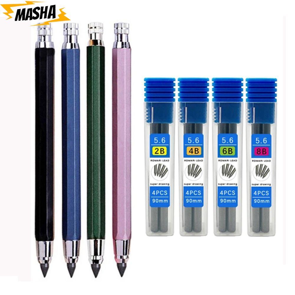 ดินสอกดการเขียนการออกแบบการ์ตูน 2B/4B/6B/8B ดินสอ Refill Sketch School Office Supplies วาดเครื่องมือ