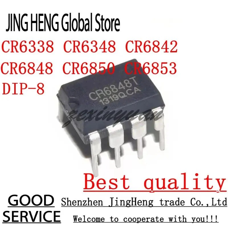 1-5 ชิ้น CR6338 CR6348 CR6842 CR6338 CR6348 CR6842 DIP-8 ชิปการจัดการพลังงาน