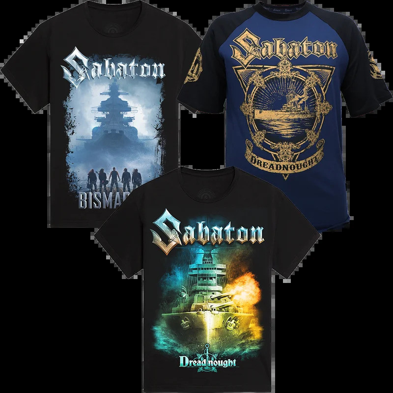 เสื้อยืด Sabaton Fleet Kriegsmarine Ablum วงดนตรี Heavy Meata Rock ทรงโอเวอร์ไซส์ Y2k เสื้อยืดผู้หญิ