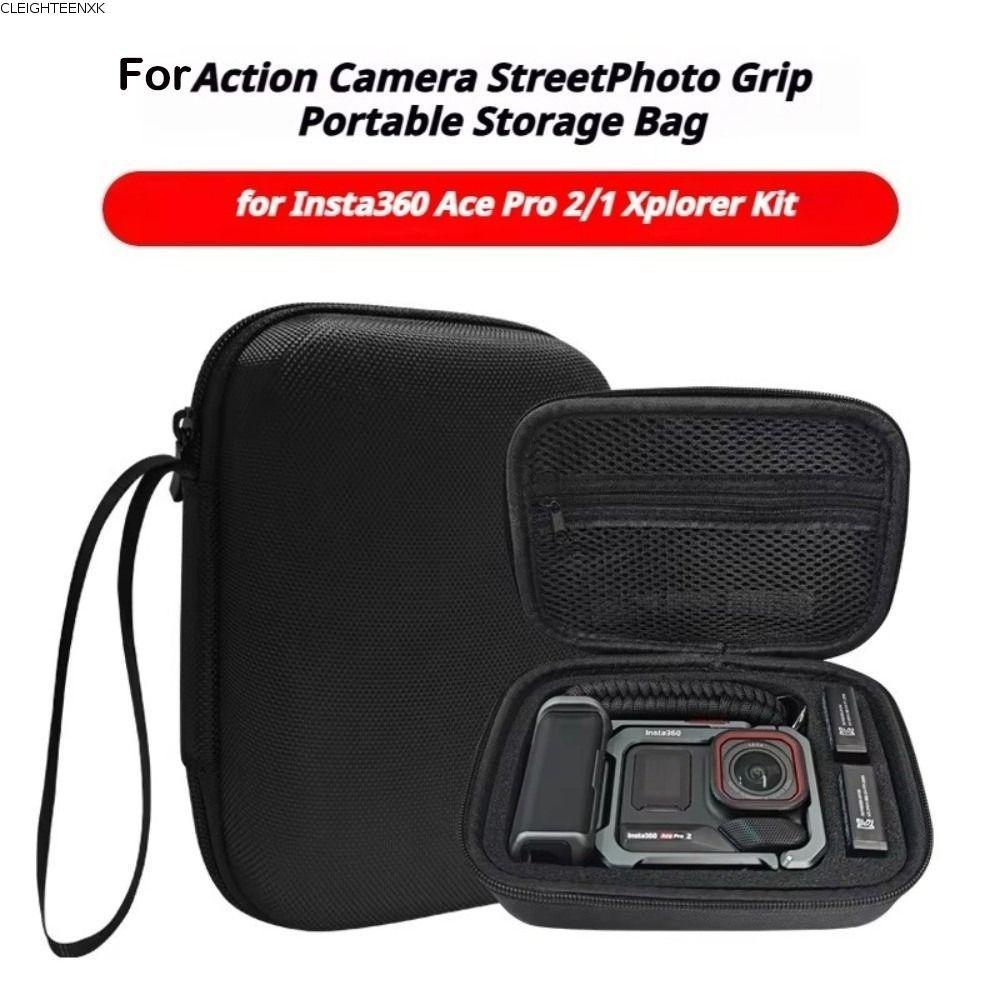 CLEIGHTEENCY กระเป๋า, EVA สําหรับ Insta360 Ace 2/1 Xplorer Grip กระเป๋าถือ, Professional Xplorer Gri