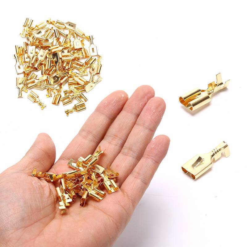 50PCS 6.3 Crimp Terminal ชายหญิง Spade Connector Crimping Terminal