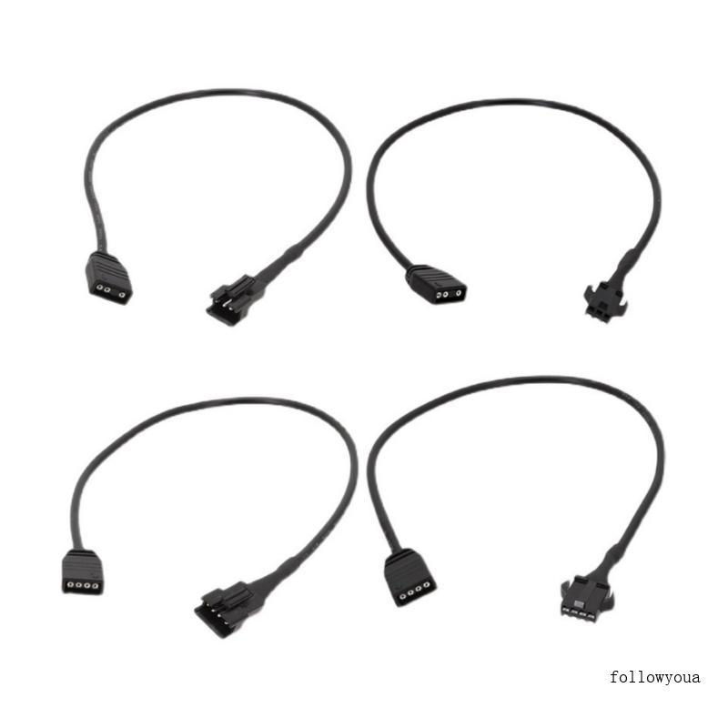 Fol ARGB สาย 5v12v 4Pin ถึง SM4Pin หญิง ARGB สายสําหรับ DEEPCOOL Lian Li PC กรณี SM4Pin หญิง Ada