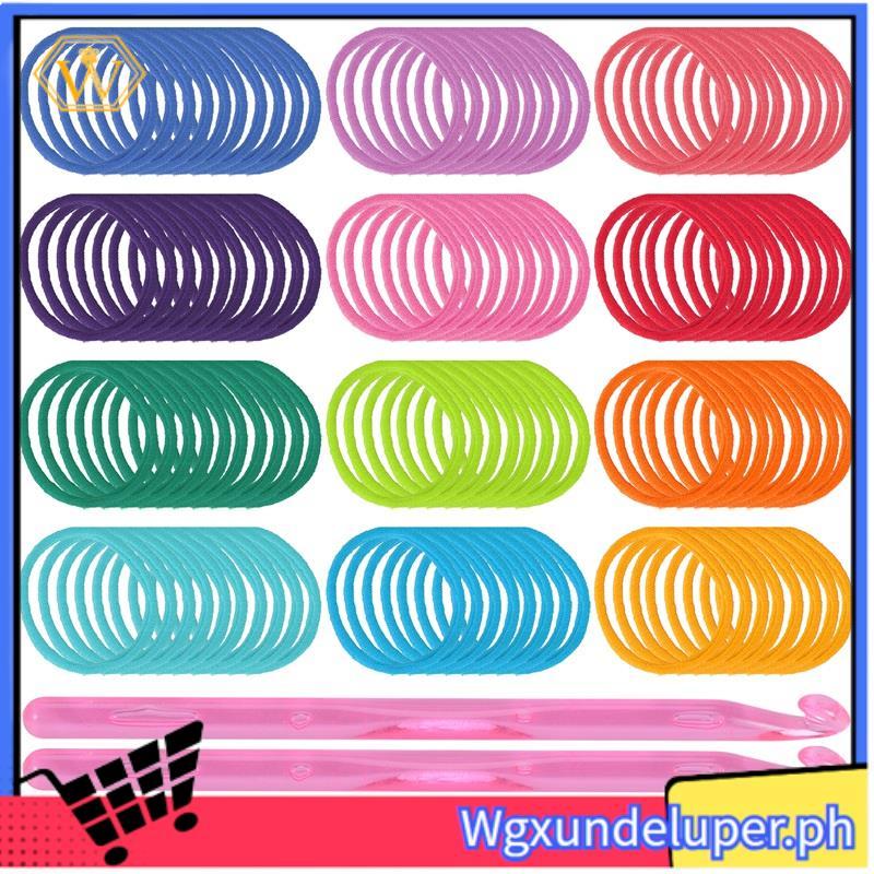 W192 ชิ้น 7 นิ้ว Potholder Loops ทอผ้า Loops หัตถกรรม Loops 12 สีสําหรับ DIY หัตถกรรมอุปกรณ์ A
