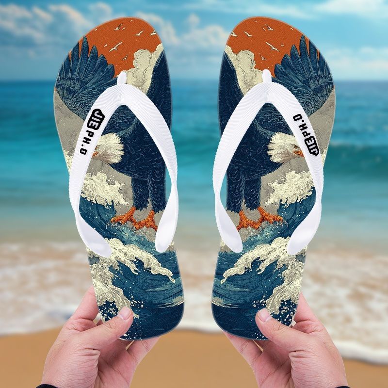 การ์ตูนอะนิเมะ Flip-Flops ผู้ชายผู้หญิงฤดูร้อนขายร้อนในร่มกลางแจ้ง Anti-slip ระงับกลิ่นกาย Flip-Flops คู่สบายๆ