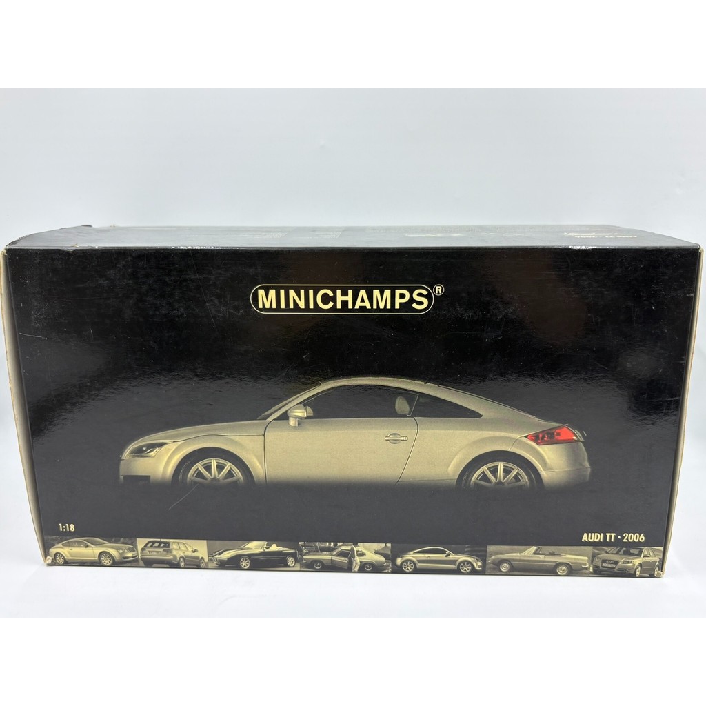 Mini Cut 1: 18 Audi TT 2006 Silver Blue Alloy Car Model MINICHAMPS Audi tt Packaging Complete