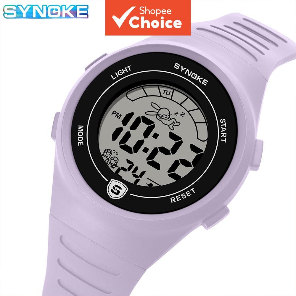Synoke Kid Digital Sport Watch LED Alarm นาฬิกากันน้ําสําหรับเด็กผู้หญิงกันน้ํา