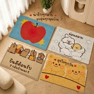 COD แผ่นรองกันลื่นห้องน้ำ PVC สายใยเกลียว 40*60/60*90cm กันลื่นได้ดี ลายการ์ตูนน่ารัก