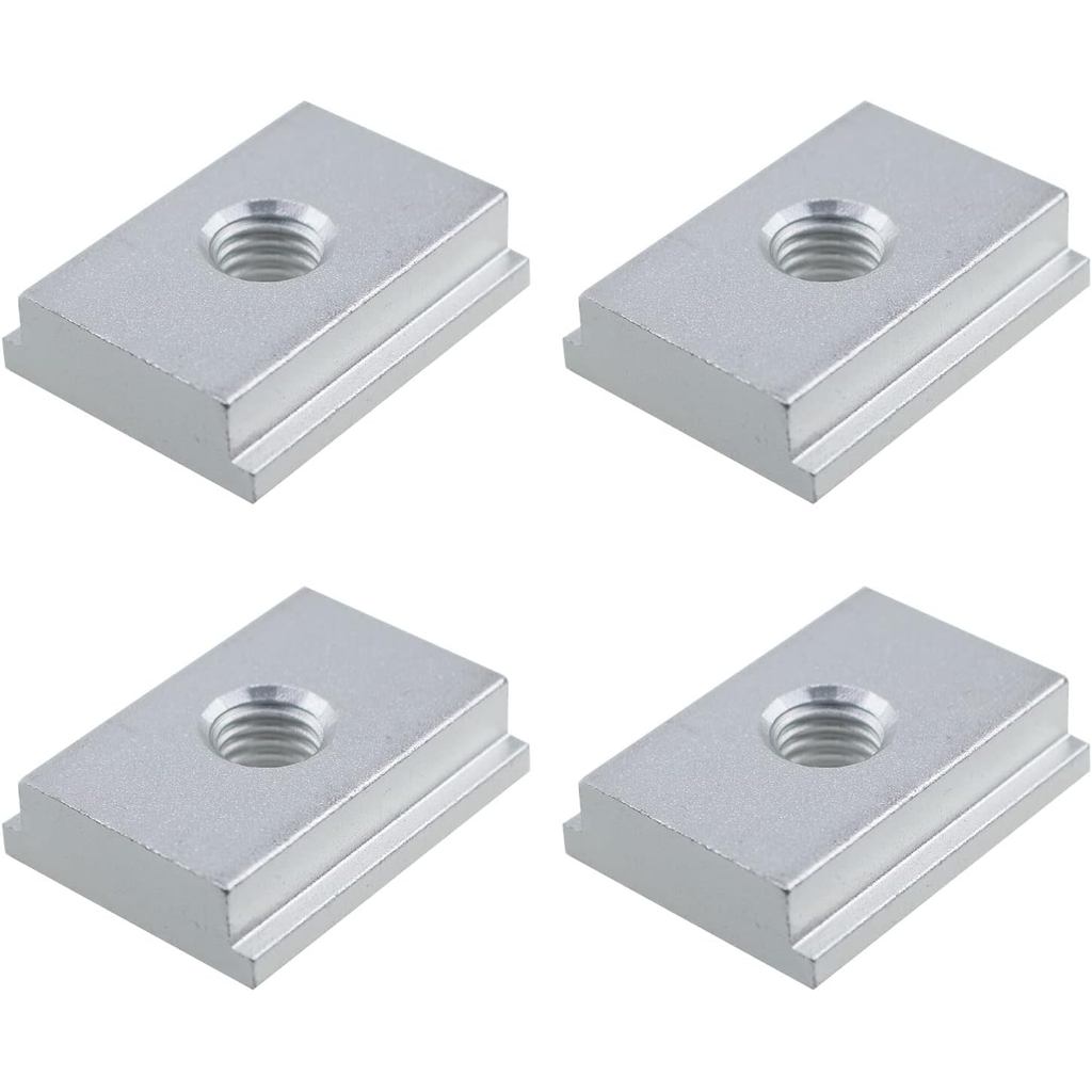 T-Track Slider MEETOOT 4 ชิ้นอลูมิเนียมเงิน M8 T Slot Nut เฟอร์นิเจอร์ถั่วสําหรับโปรไฟล์งานไม้เครื่อ