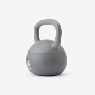 Decathlon Home Kettlebell 8 Kg ตุ้มน้ำหนักสำหรับออกกำลังกายในบ้านขนาด 8 กิโลกรัม - Grey