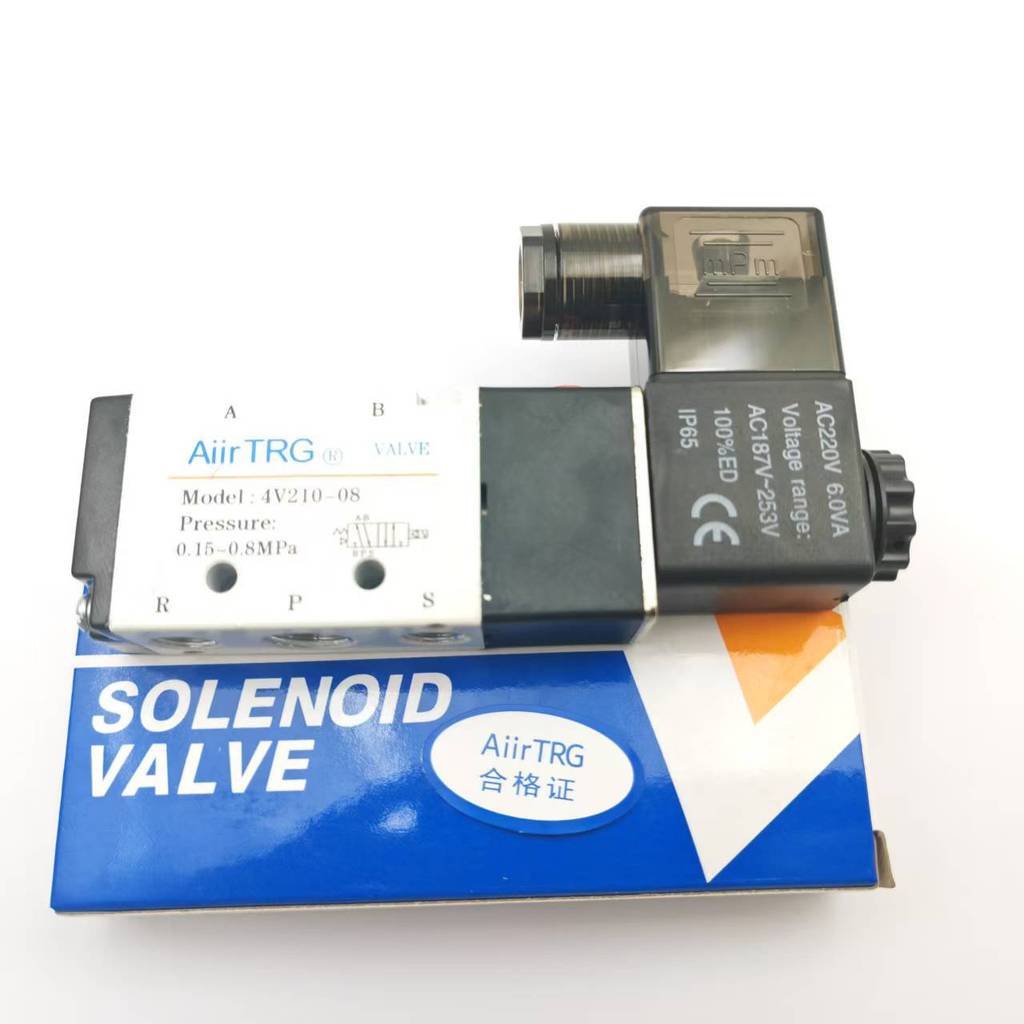AIIRTRG นิวเมติกโซลินอยด์วาล์ว 4V210-08 4R210-084H210-08 Two-Bit Five-Way Check Valve Air Valve