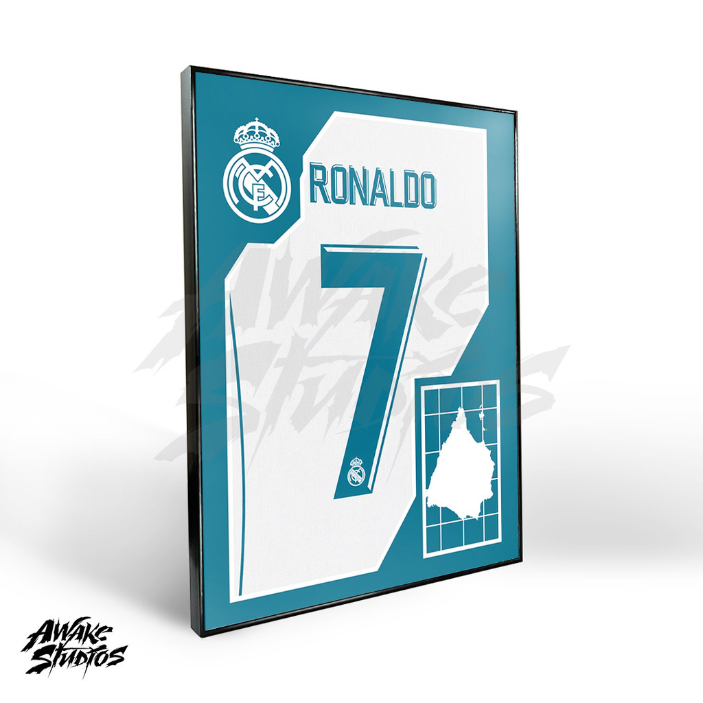 ตื่น สตูดิโอ - โปสเตอร์เจอร์ซีย์ คริสเตียโน โรนัลโด้ ซีรีส์ | โปสเตอร์ CR7 | ตกแต่งเสื้อฟุตบอล