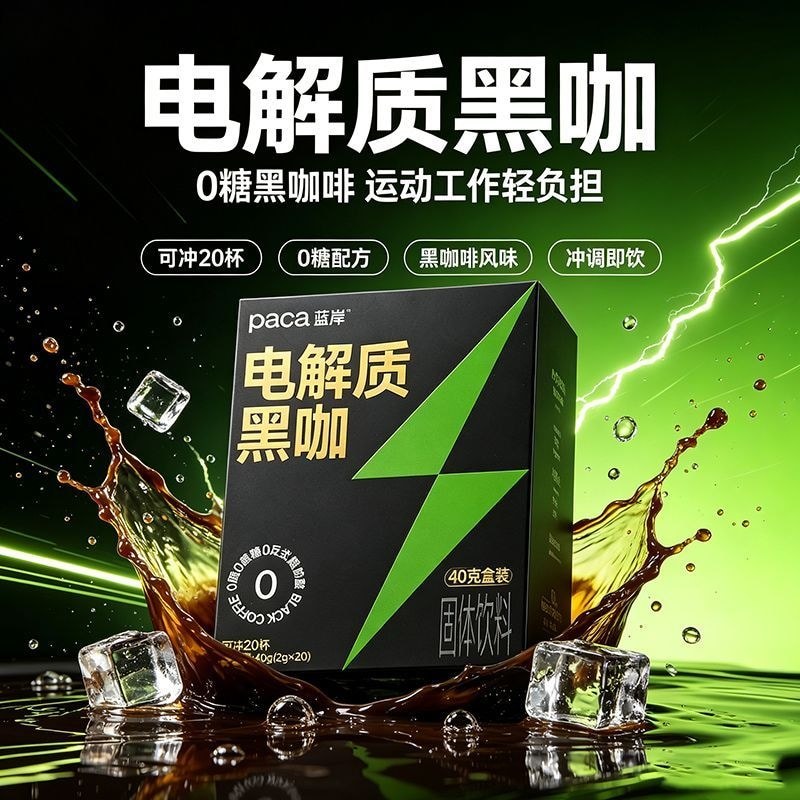PACA Blue Bank Electrolyte Black Coffee 0 สูตรไขมัน 0 น้ําตาลอ้อย 0 Trans Fatty Acid สะดวก Coffee Sn