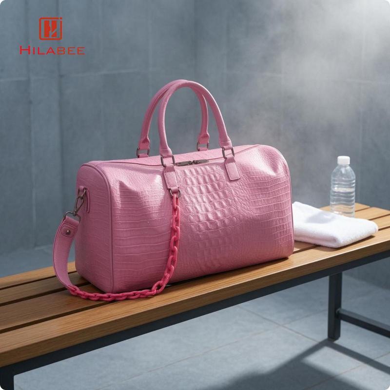 [hilabee] จระเข้นูน Duffel Bag กันน้ําโครงสร้างสี่เหลี่ยม Duffel Bag ติดทนนานน้ําหนักเบา