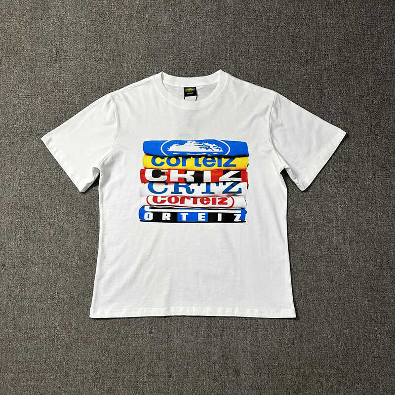 VLONE FOG VLONE FOG Corteiz แขนสั้นรอบคอโลโก้สีสันสดใสเสื้อยืดหลวมสไตล์ใหม่เสื้อยืดผู้ชายผู้หญิงสไตล