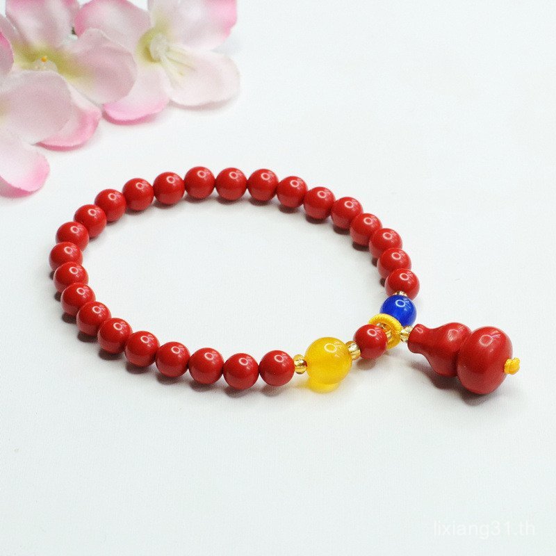 Mistress Yushou Live Jewelry Bracelets1122501Cinnabar Hair String Factory Sand Gourd P1OF