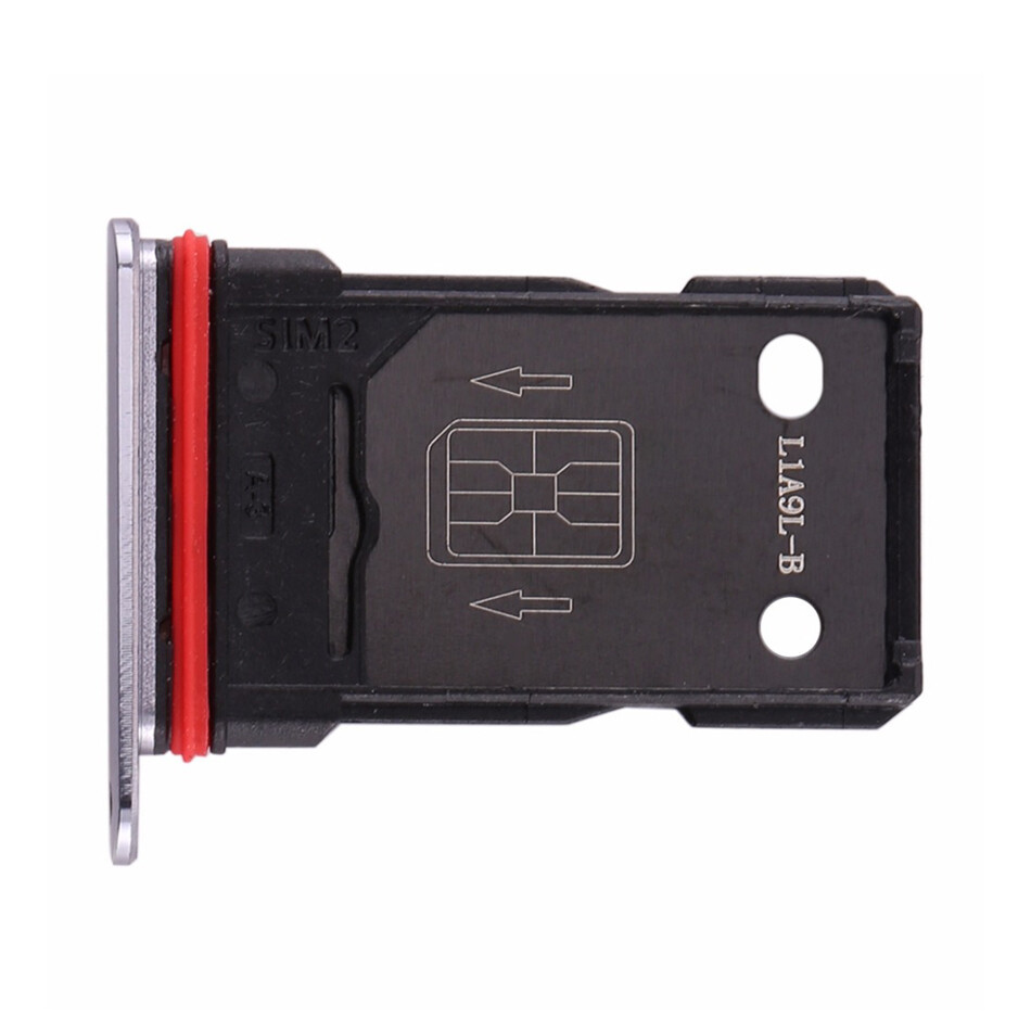 ใหม่ Nano-SIM Card Slot ผู้ถือถาดอะไหล่สําหรับ OnePlus 7T 1+7T สีเงิน