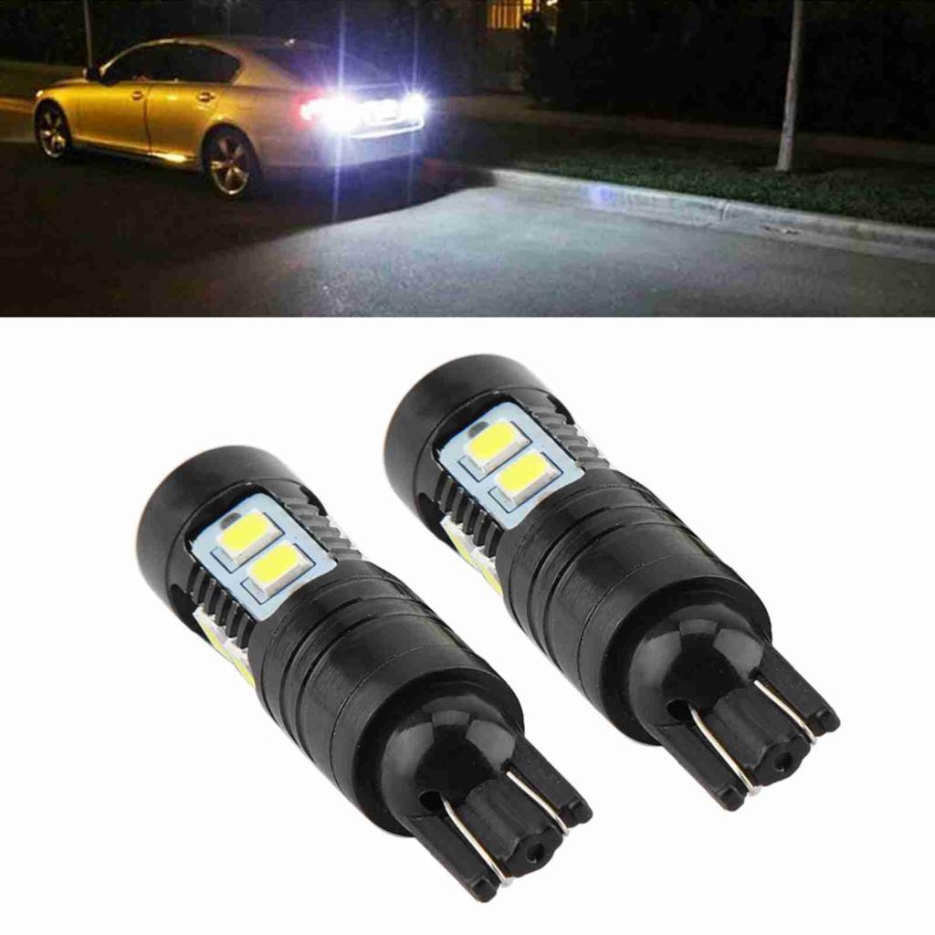 2pcs 50W 921 912 T10 T15 LED 6000K Xenon หลอดไฟสีขาวสําหรับสํารองย้อนกลับหมอกไฟ 10 x 5W LED กําลังสู