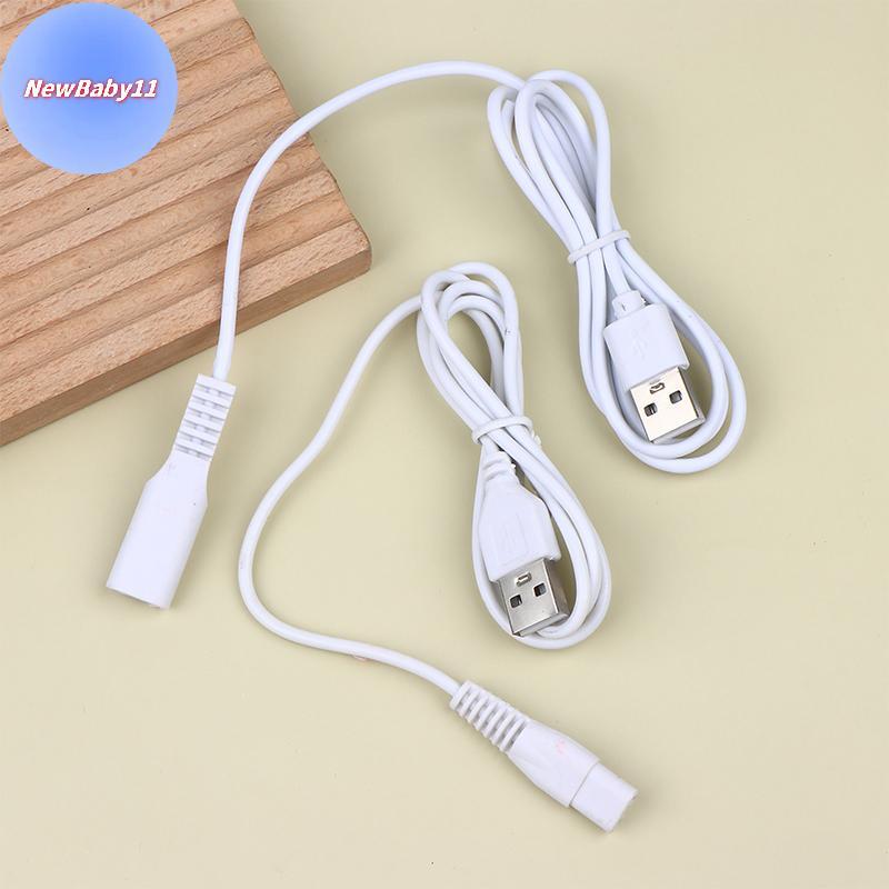 ONEBABY 0.8/1M สาย USB สายชาร์จชุดรูทองแดง 5V ไฟฉายเครื่องโกนหนวด Clipper ผมลวดรูเดียว 1.5 1.8 2.3 T