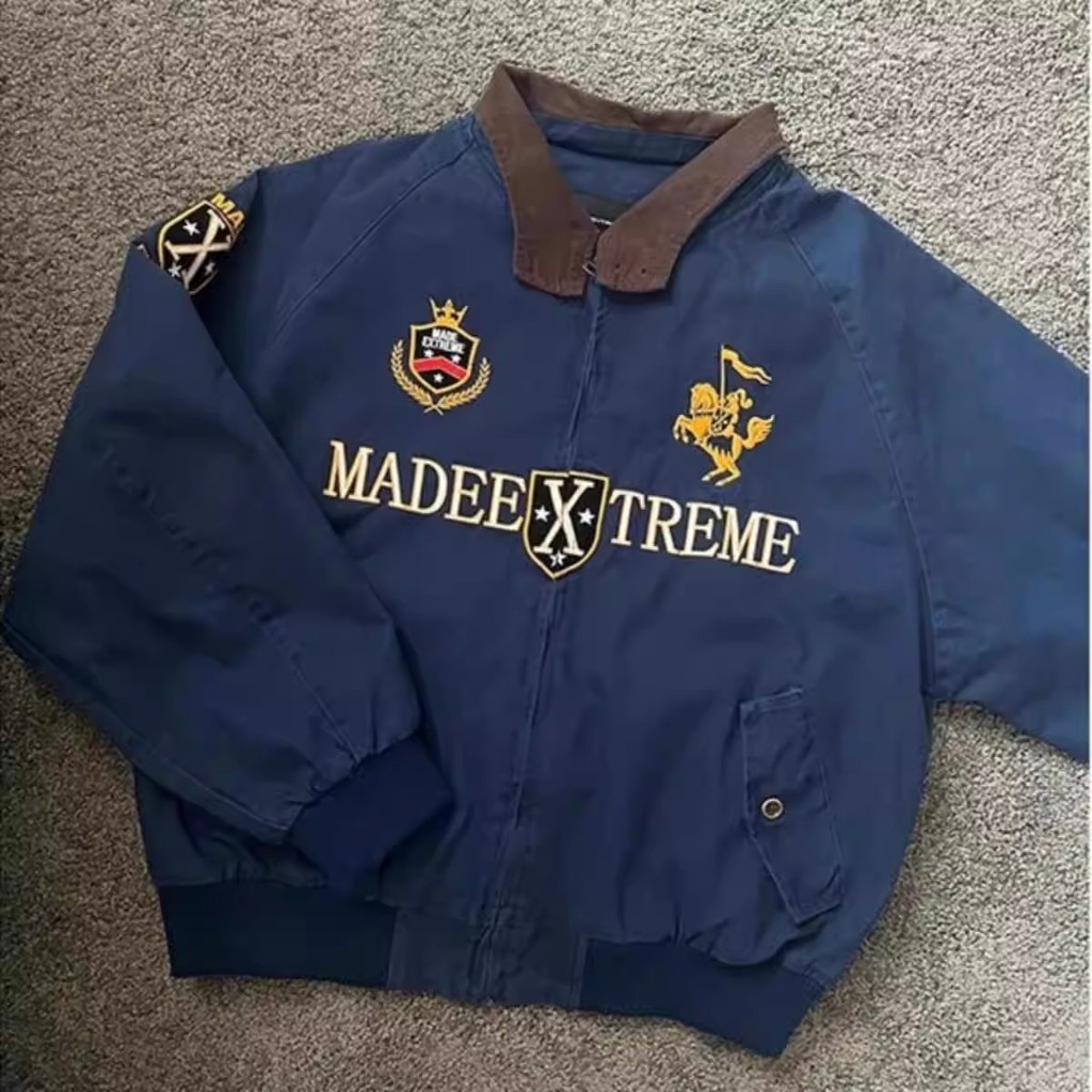 เจเค7308 #Retro Street High-End Harrington Jacket Badge เสื้อแจ็คเก็ตปัก M-2XL P57
