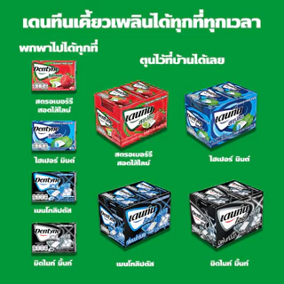 [แพ็ค 6 ขวด] Dentyne Splash Hypermint เดนทีน สแปลช ไฮเปอร์มินต์ แบบขวด 24 เม็ด (45.6g)