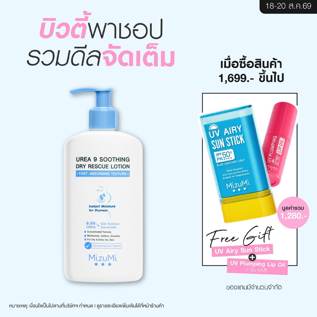 MizuMi Urea 9 Soothing Dry Rescue Lotion 250g  โลชั่นบำรุงผิ